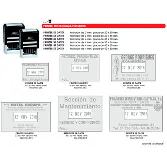 Bernáldez Sellos De Caucho sello Printer rectangular fechador