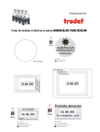 Bernáldez Sellos De Caucho variedad de sellos Trodat Professional Line